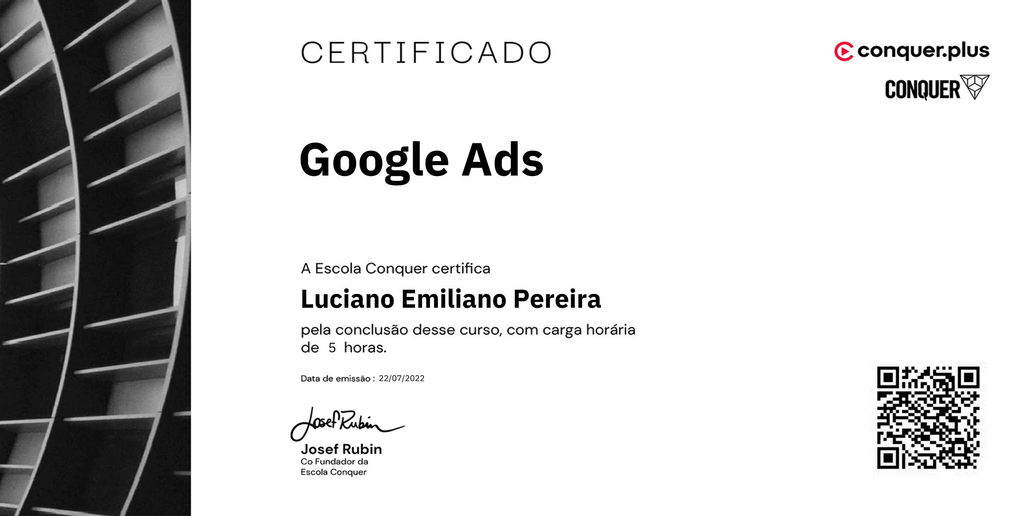 Certificado de Google Ads